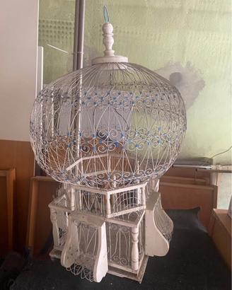 Gabbia uccelli decorativa Vintage Shabby Chic