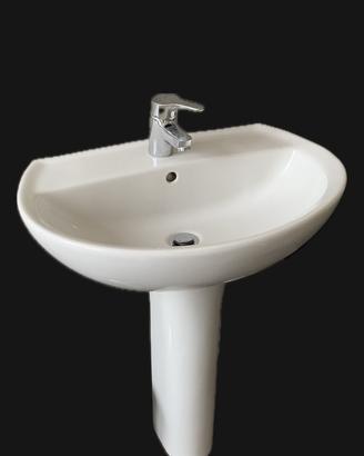 Lavabo Pozzi ginori con colonna e miscelatore