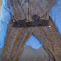 Tuta con cappuccio color jeans