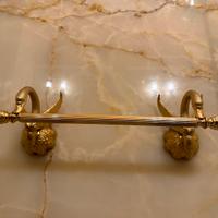 Porta asciugamani asta a parete dorato oro 24 k