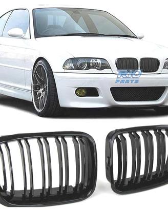 GRIGLIE BMW E46 COUPE CABRIO LOOK M4 NERO LUCIDO