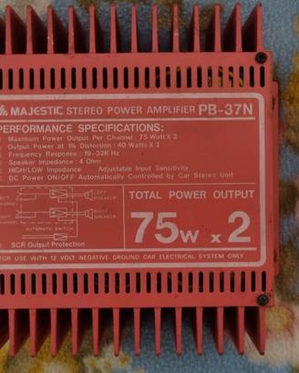 AMPLIFICATORE Auto MAJESTIC Vintage PB-37N