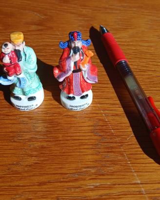 Set di statue cinesi in porcellana fine