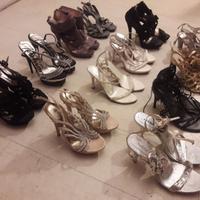 Lotto 24 paia scarpe donna n 37 tacco alto