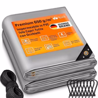 TELONE CON OCCHIELLI 3 X 5 METRI GRIGIO