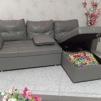 Divano letto angolare con contenitore 