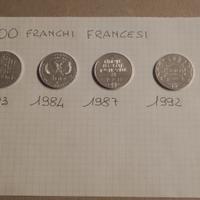 100 FRANCHI FRANCESI-1983-84-87-92-PEZZI 4-FOTO