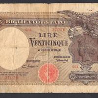 Biglietto da 25 lire del 1923 Regno d'Italia