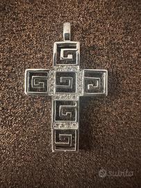 Croce nuova in argento 925 con zirconi