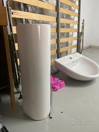 Lavabo bagno con colonna in ceramica