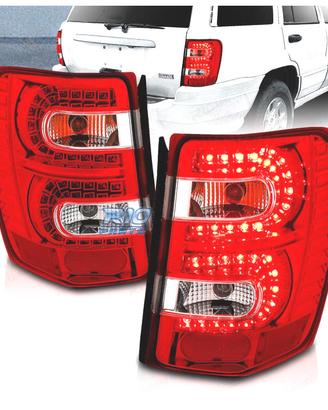 FANALI A LED JEEP GRAND CHEROKEE 99-05 ROSSO CHIAR