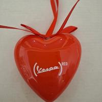 Decorazione a cuore vintage - Vespa Red