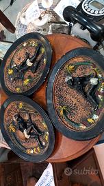 set 3 placche decorative vintage 