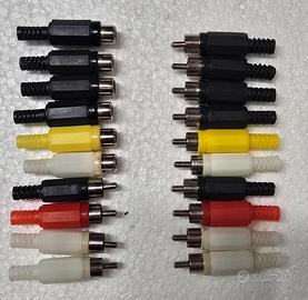 connettori rca maschio/femmina misti nuovi in foto