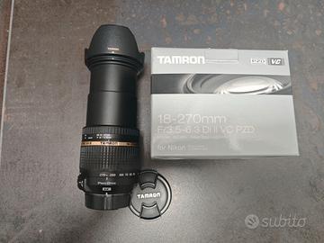 Ottica Tamron 18-270mm per Nikon formato DX APS-C.