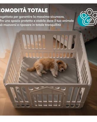 Recinto cani da interno 97x97x 60h cm in plastica