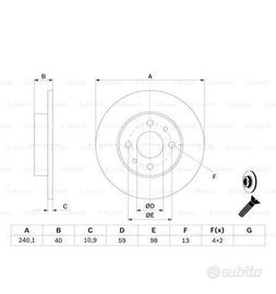 Dischi freno bosch 0986478342 fiat alfa lancia for
