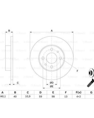 Dischi freno bosch 0986478342 fiat alfa lancia for