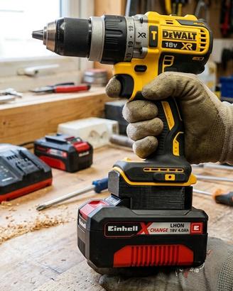Adattatore batteria Einhell to utensili Dewalt xr