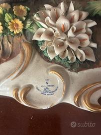 Capodimonte Calesse con cavallo e contadini