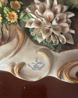 Capodimonte Calesse con cavallo e contadini