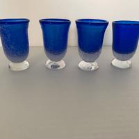 Set di bicchieri in vetro di Murano Vintage