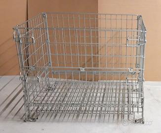 Contenitore in filo metallico 114,5 x 78 h 97 cm