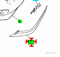 -Emblema fianchetto post Sx Yamaha TZR 50