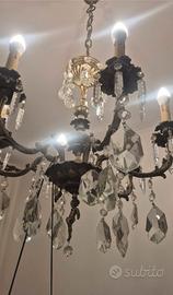 lampadario a goccia in ottone