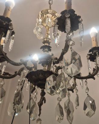 lampadario a goccia in ottone