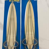 2 set spiedini acciaio nuovi – 8 pezzi totali