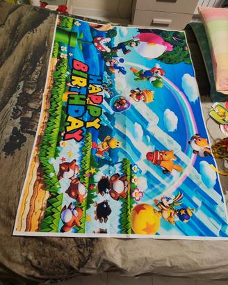 Poster e addobbi compleanno Super Mario