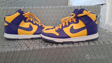 Nike dunk high retro lakers 