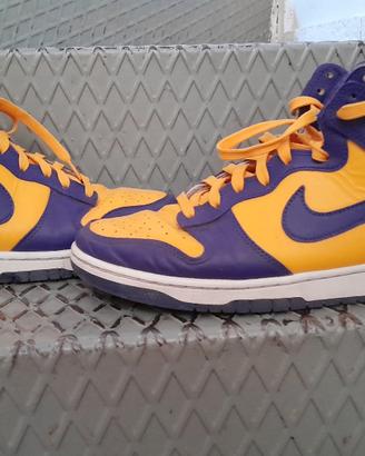 Nike dunk high retro lakers 