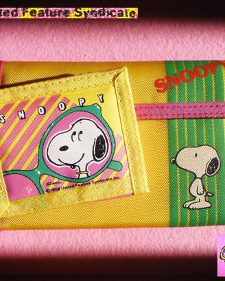 SNOOPY Vintage 80 Portafoglio Portachiavi P.monete