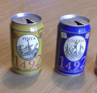 Lattine birra Cerveza edizione limitata1492Colombo