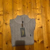 Maglione ralph lauren grigio quarter zip m