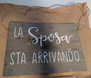 Targa cartello paggetto matrimonio