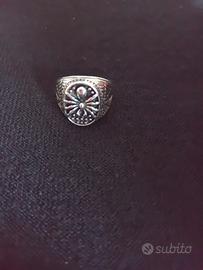 Anello sigillo metallo Design Ragno