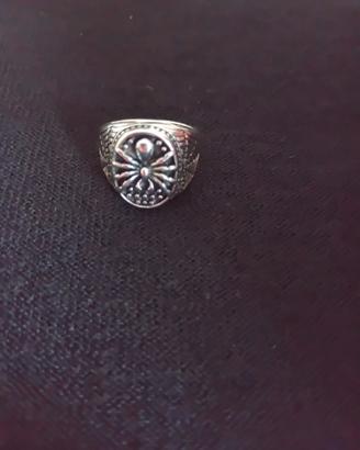 Anello sigillo metallo Design Ragno