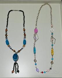 set 2 collane bigiotteria colorate 