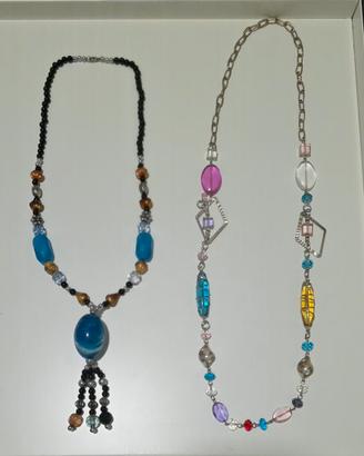 set 2 collane bigiotteria colorate 