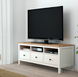 Mobile TV, mordente bianco/marrone chiaro, 148x47x