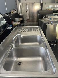 Lavandino professionale 2 vasche 