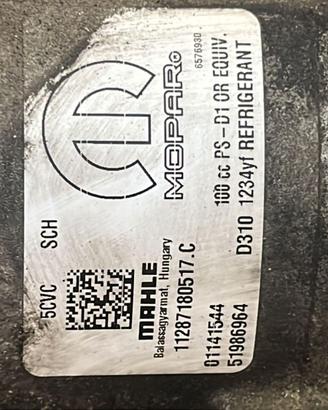 Compressore aria condizionata  Fiat 500L - 0114154
