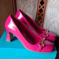 Scarpe con tacco décolleté fucsia numero 40 Egle