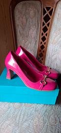 Scarpe con tacco décolleté fucsia numero 40 Egle
