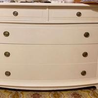 Camera da letto completa bianca in legno massello