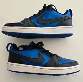 Nike court borought low recraft 37.5 blu e nere