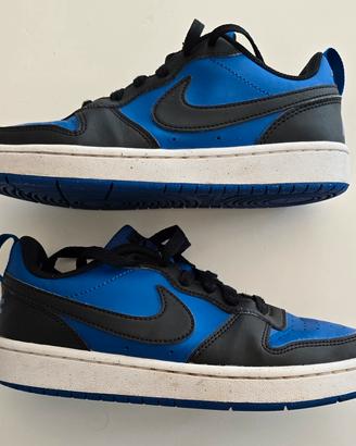 Nike court borought low recraft 37.5 blu e nere